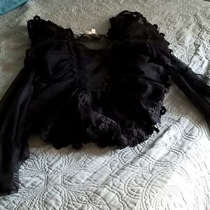 Black Lace Blouse